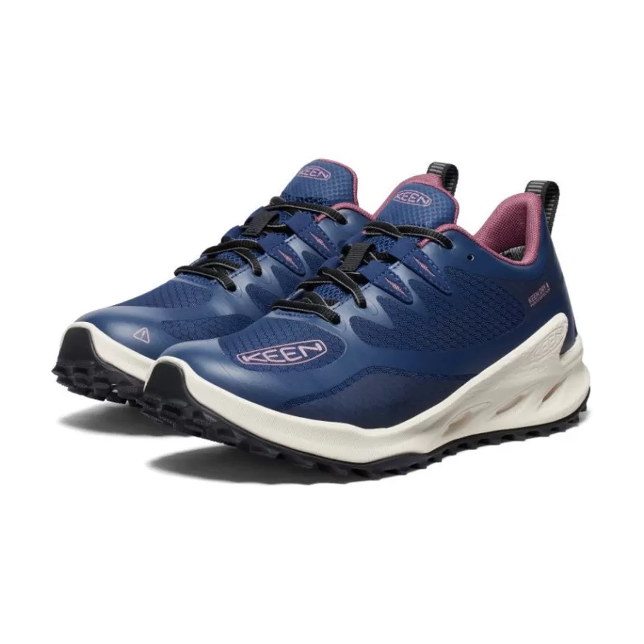 Women KEEN Shoes-Women'S Zionic Waterproof Hiking Shoe | Naval Academy/Nostalgia Rose